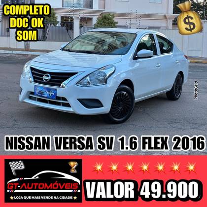 NISSAN VERSA 1.6 16V FLEX SV 4P MANUAL NISSAN VERSA 1.6 16V FLEX SV 4P MANUAL